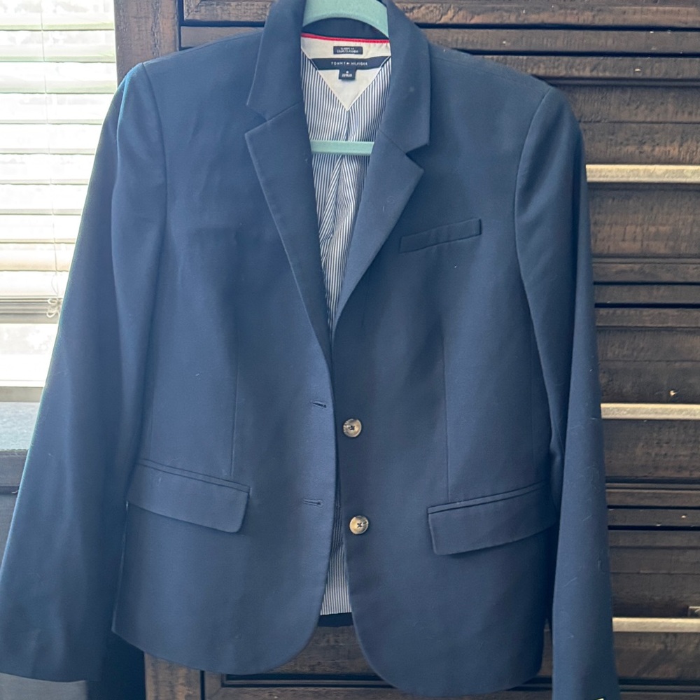 Tommy Hilfiger Navy Blazer with Gold Buttons